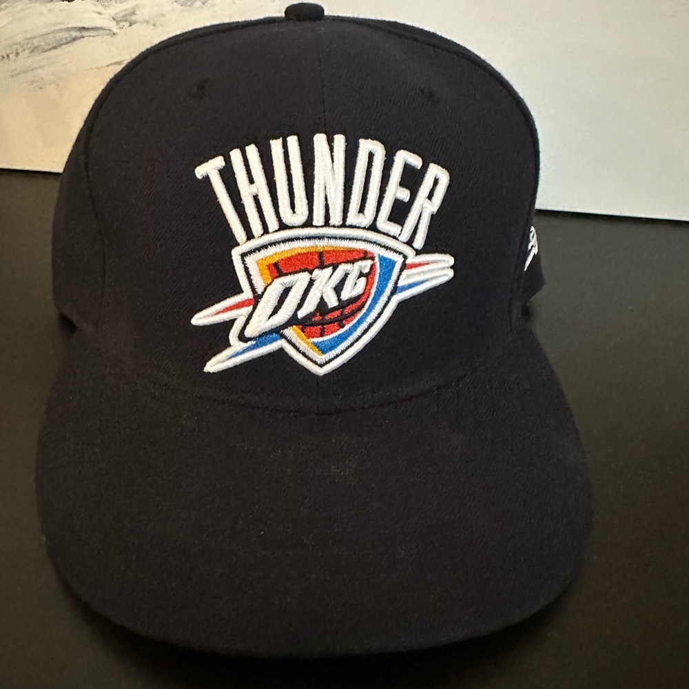 NBA Thunder OKC New Era Hat Cap 7 3/8 Black